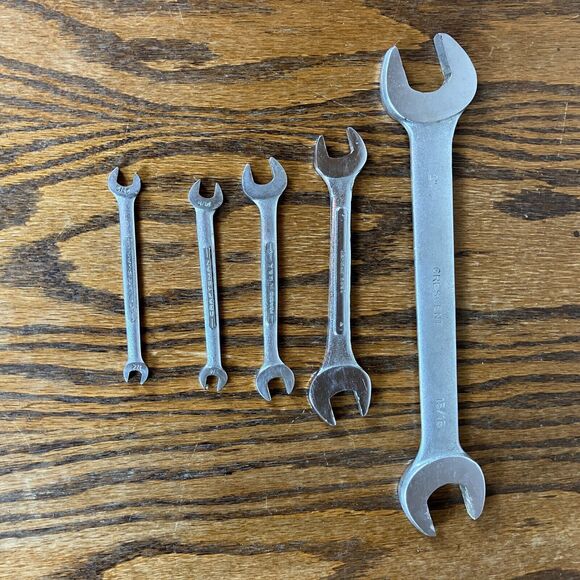 Vintage Craftsman Double Open Wrench Set Forged in USA Set of 5 - Picture 2 of 9